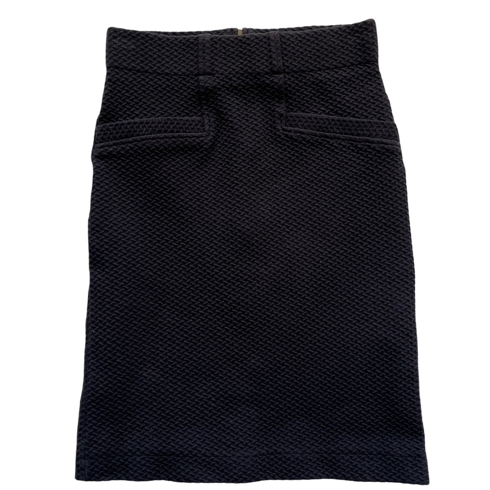 Ganni Black Textured Pencil Skirt Size XS